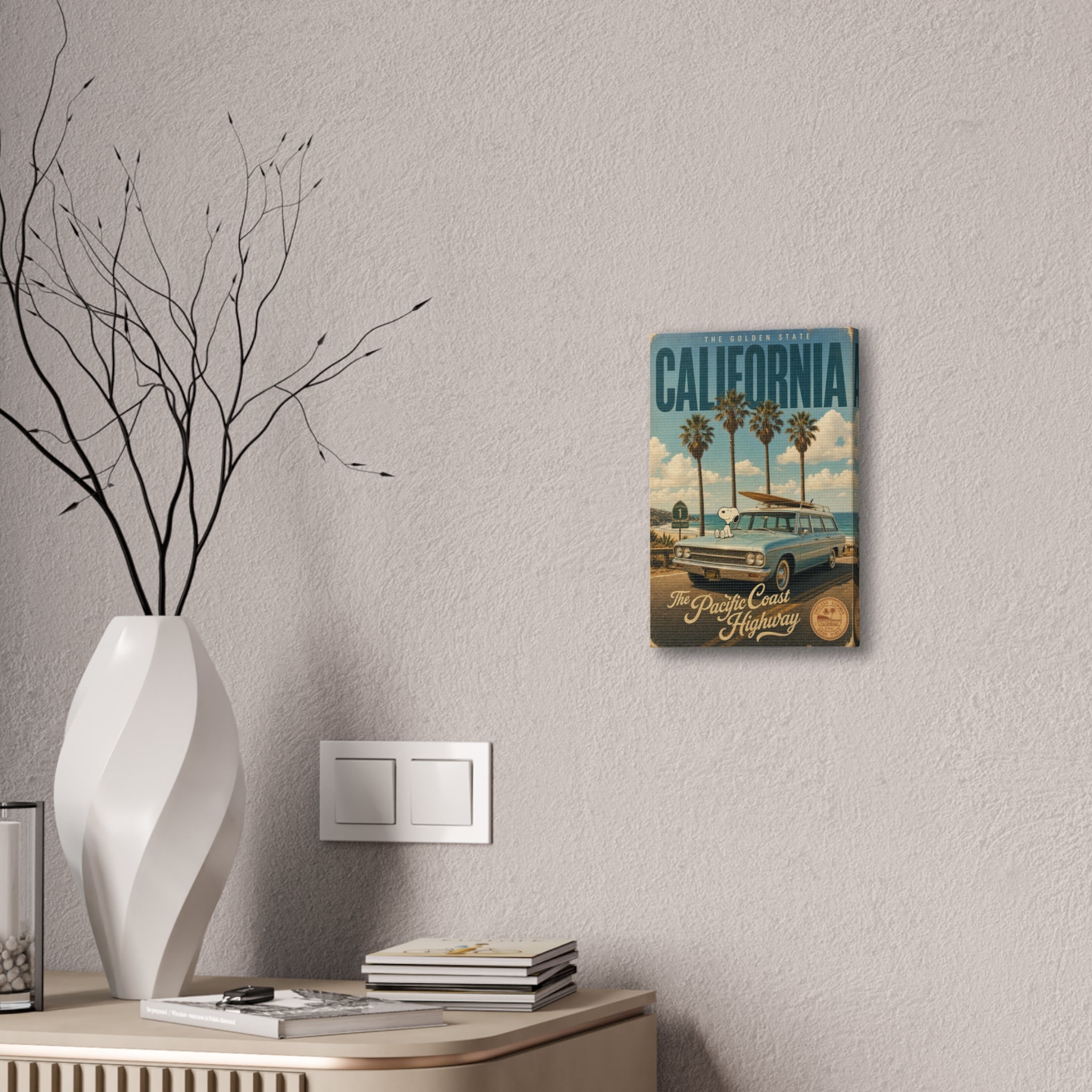 California Coast Snoopy Canvas