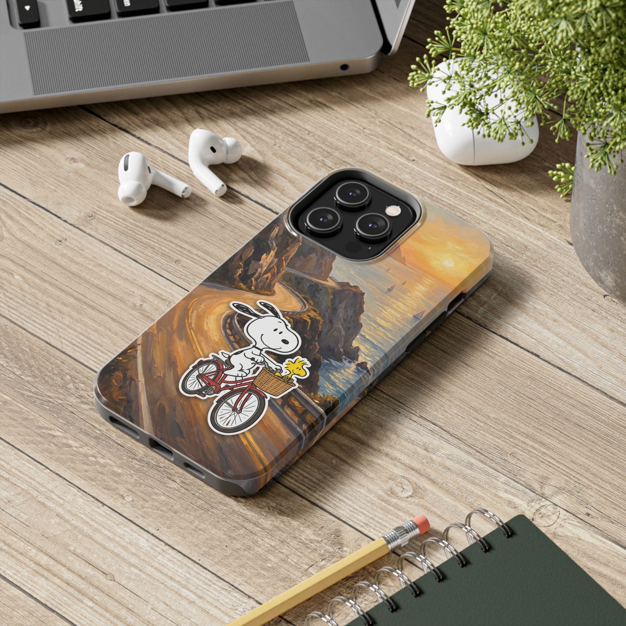 Snoopy Woodstock Bicycle Phone Case