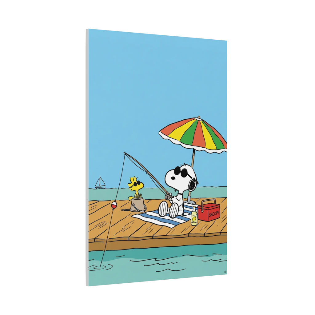 Fishing By Pier Canvas