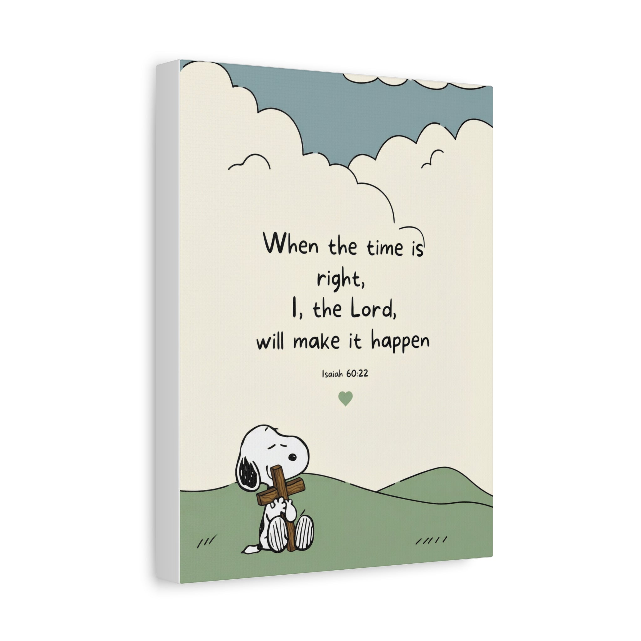 Isaiah 60:22 Snoopy Canvas