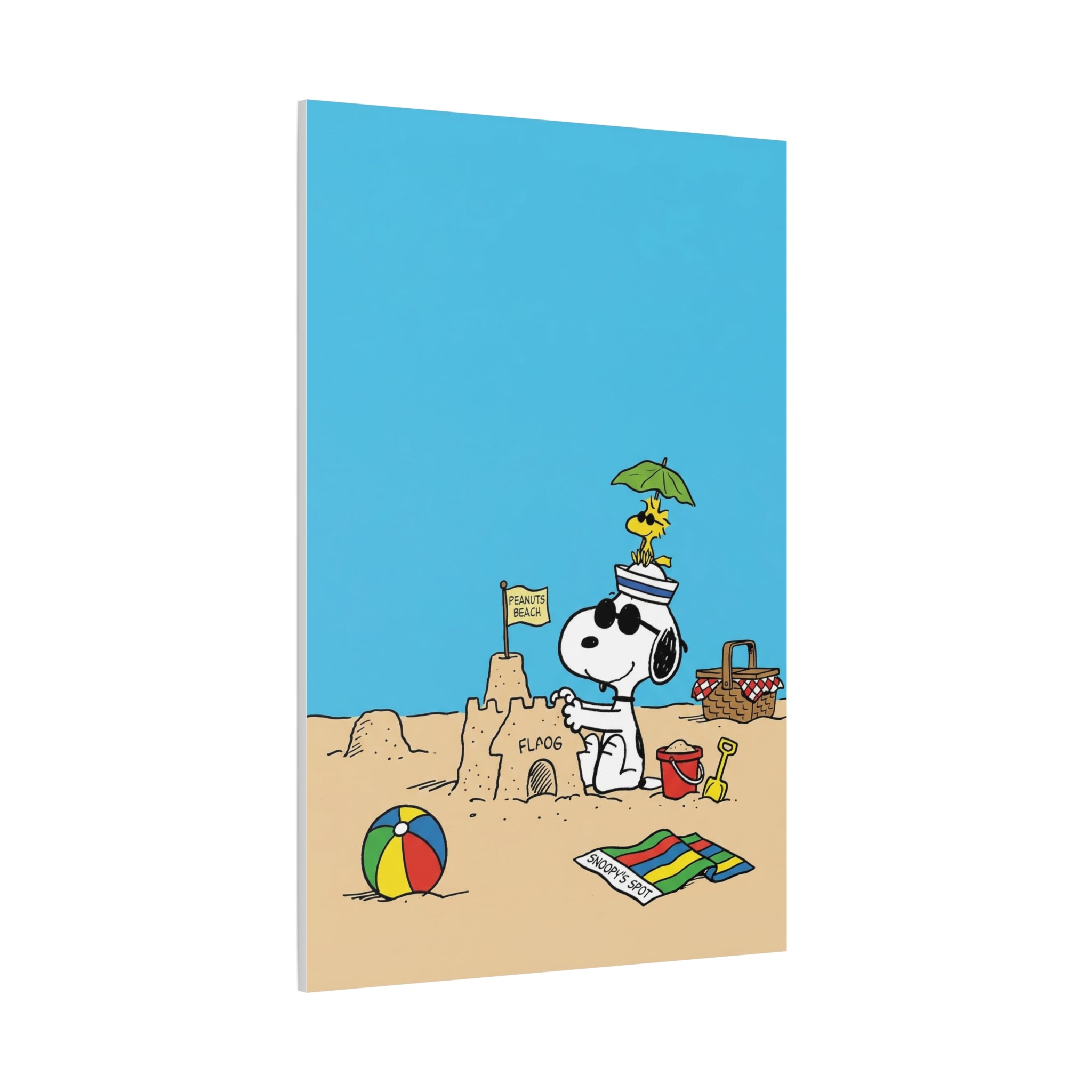 Snoopy Beach Scene Canvas