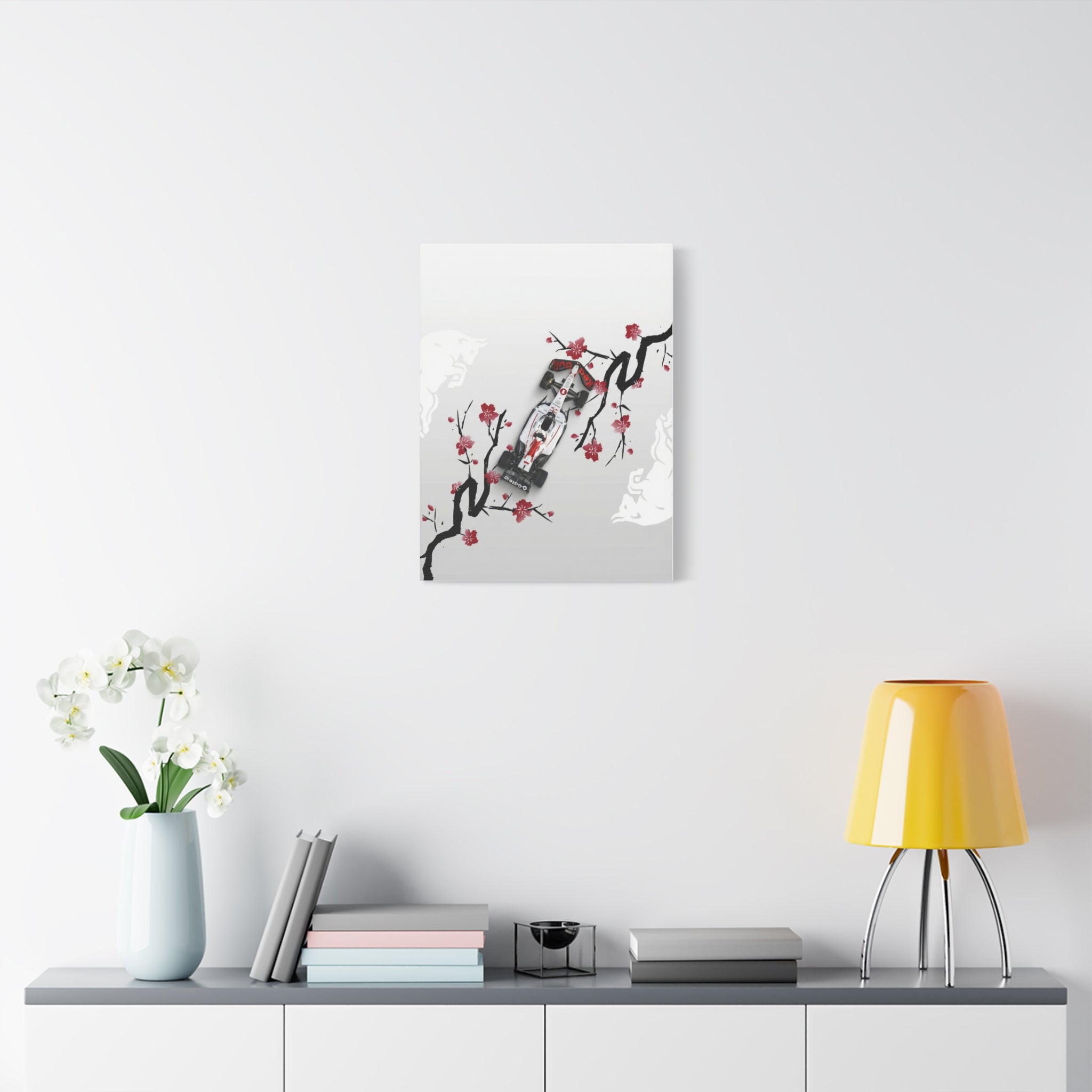 Racing Car Blossom Canvas