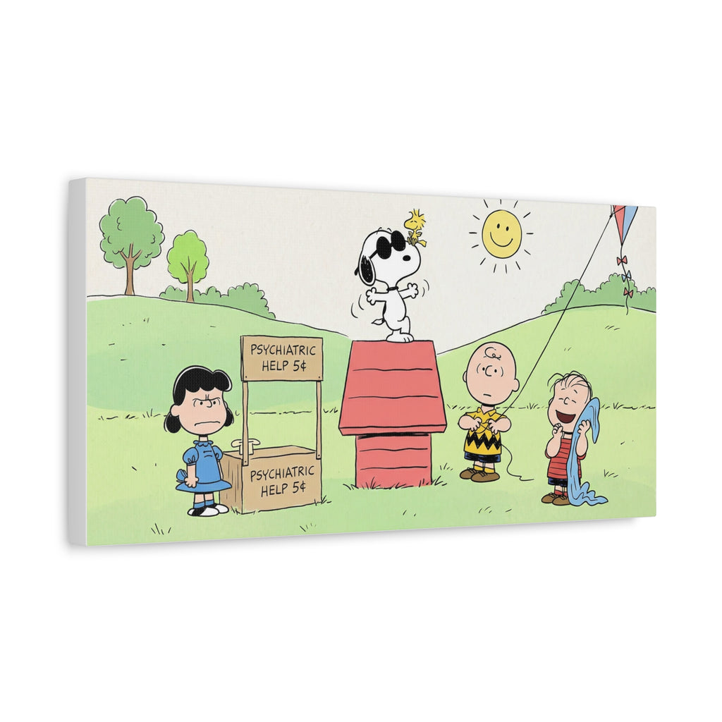 Woodstock Cartoon Scene Canvas