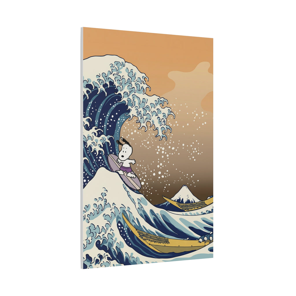 Surfing Snoopy Wave Canvas