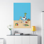 Snoopy Beach Scene Canvas