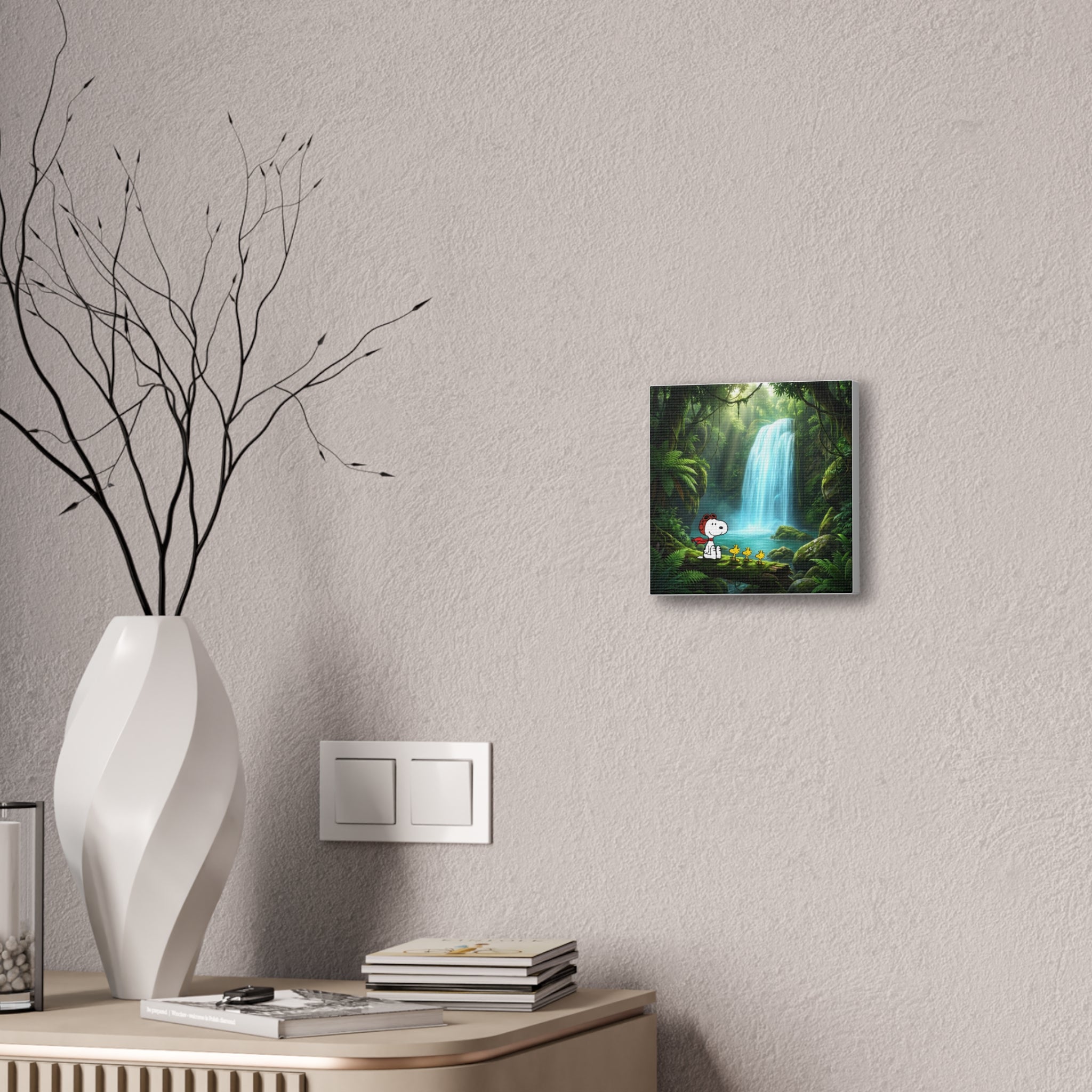 Snoopy Waterfall Canvas