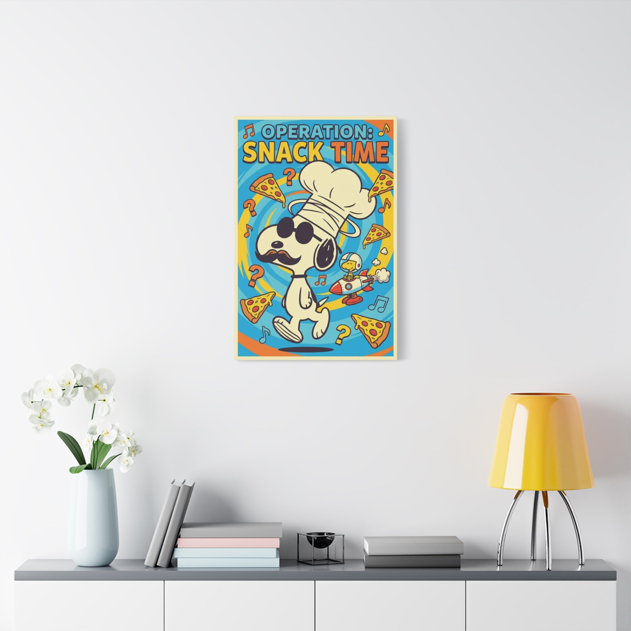 Snack Time Pizza Canvas