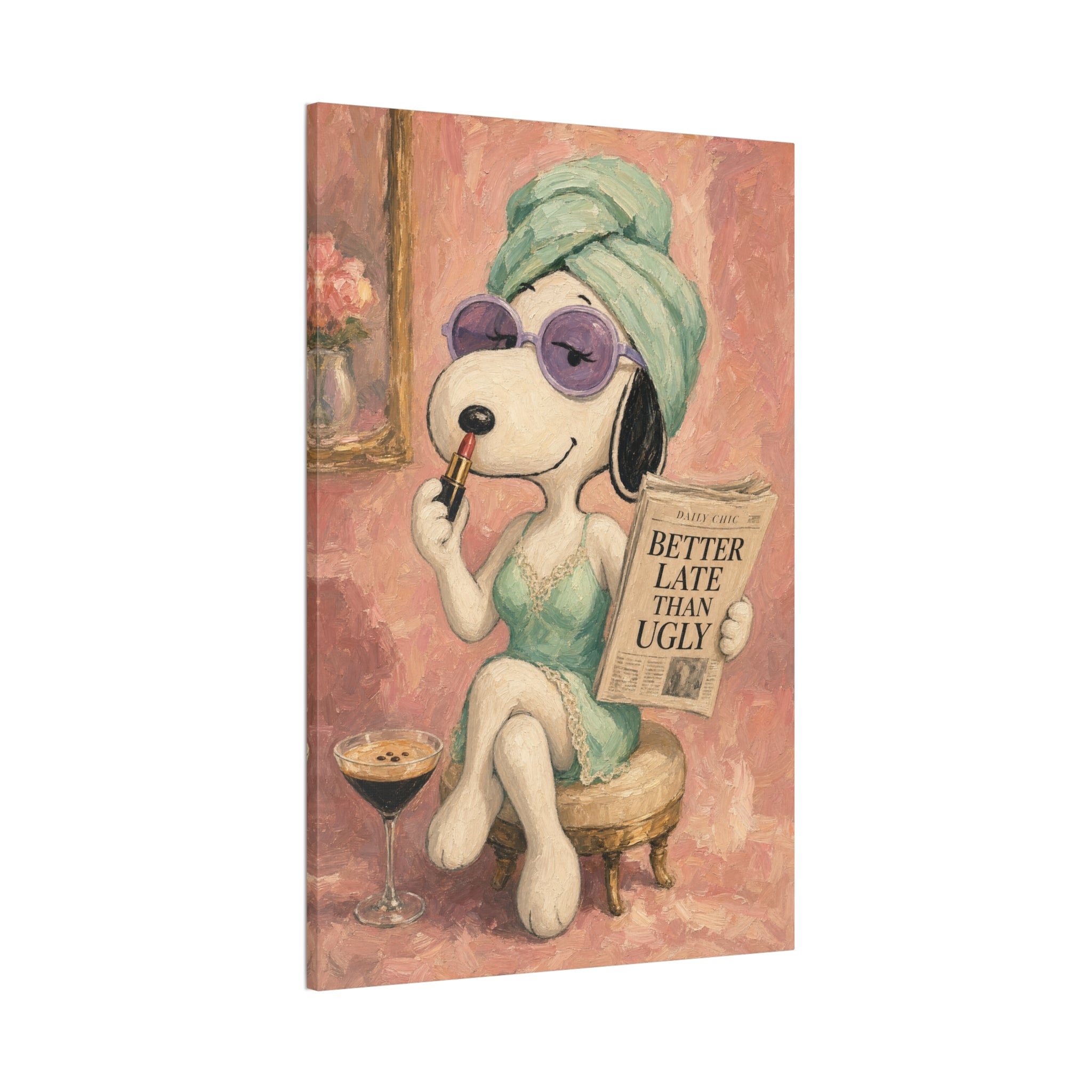 Snoopy Glamour Illustration Canvas