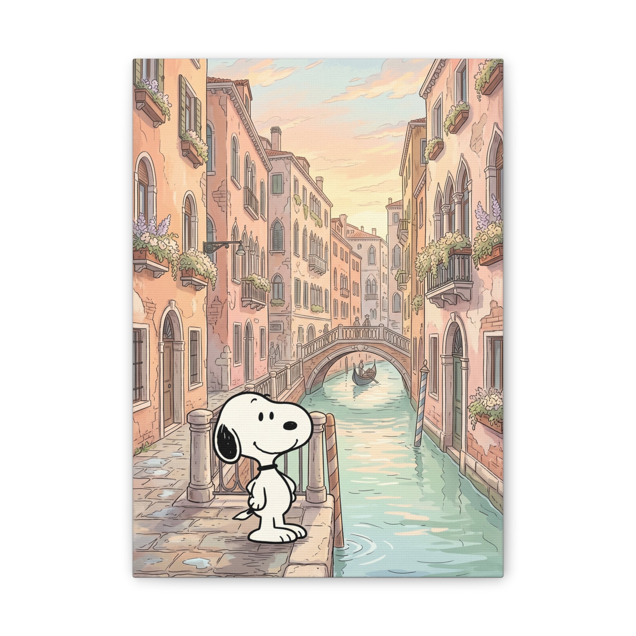 Snoopy in Venice Canvas