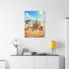 Snoopy At Beach Canvas