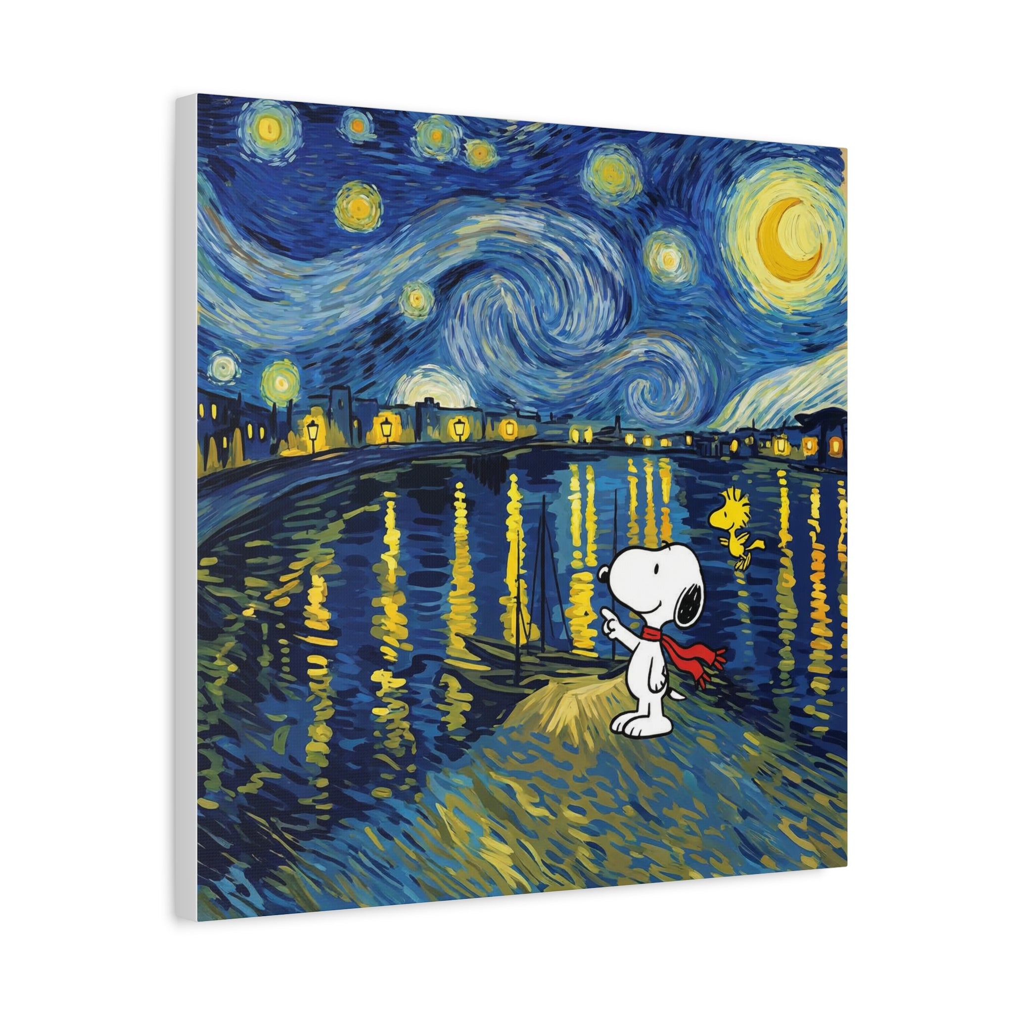 Starry Night Snoopy Canvas