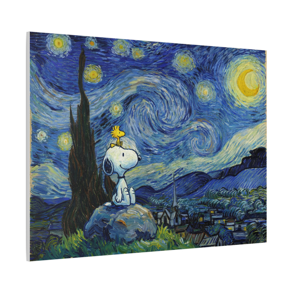 Snoopy Woodstock Starry Canvas