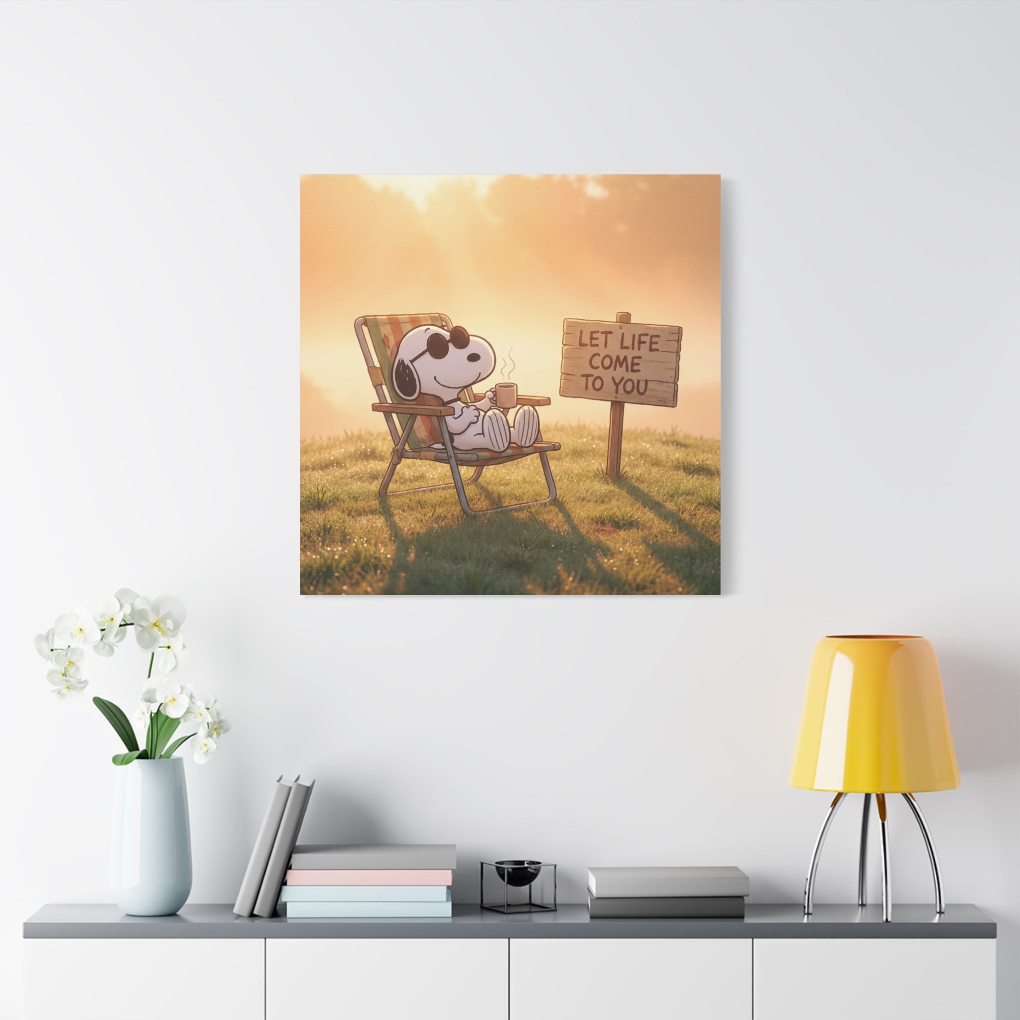 Relaxing Snoopy Canvas