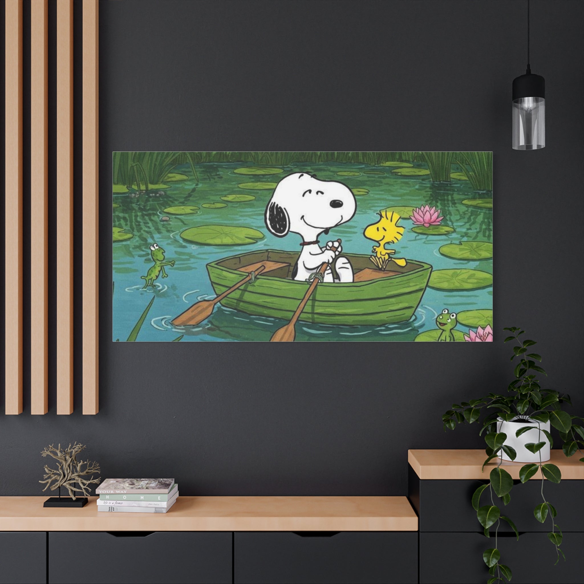 Snoopy Rowboat Canvas