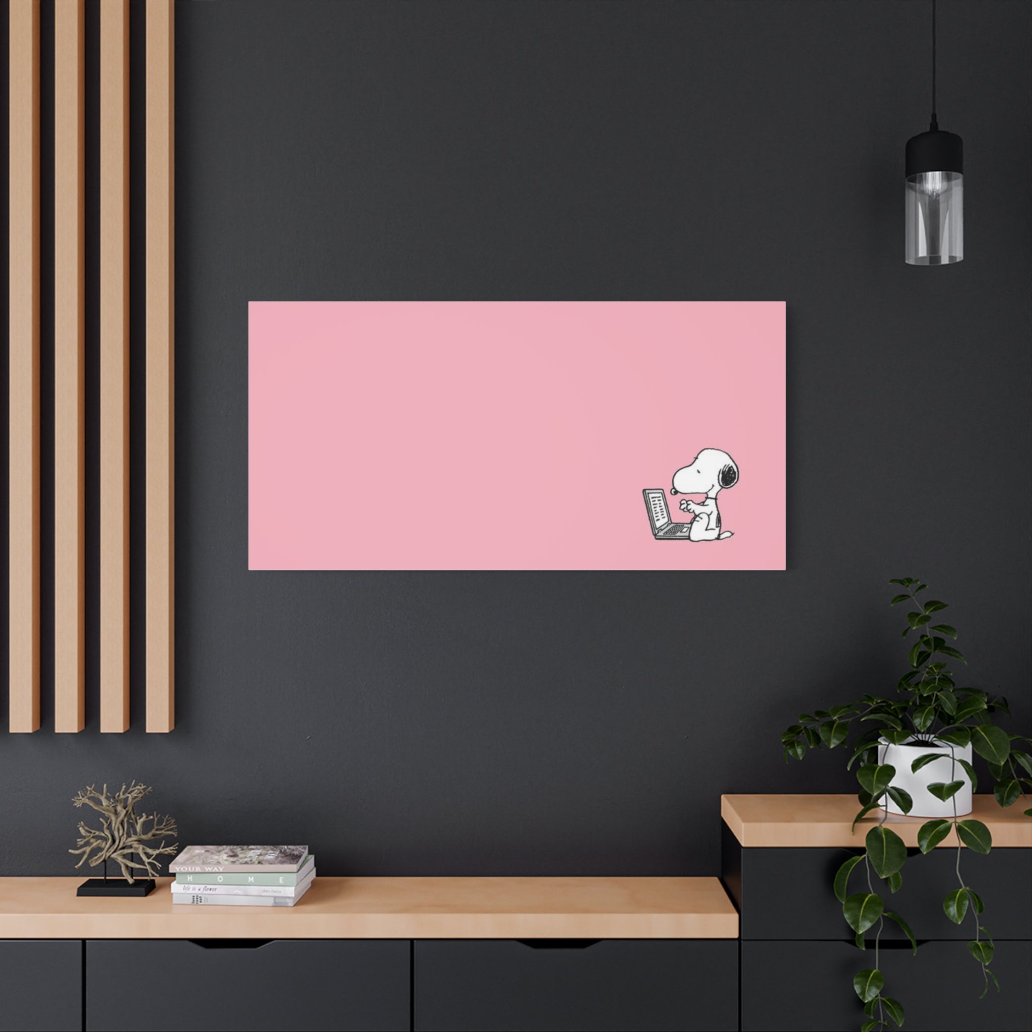 Snoopy on Laptop Canvas