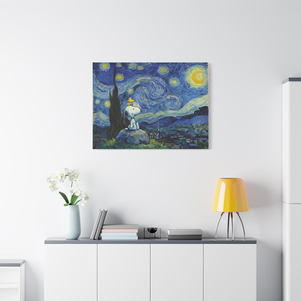 Snoopy Woodstock Starry Canvas