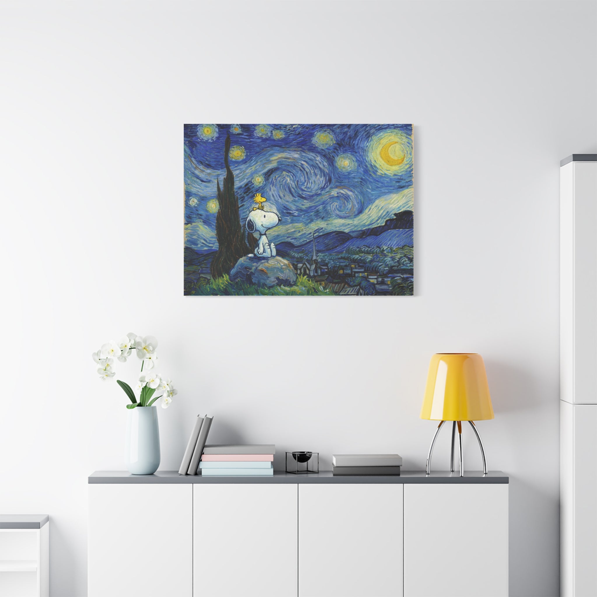 Snoopy Woodstock Starry Canvas