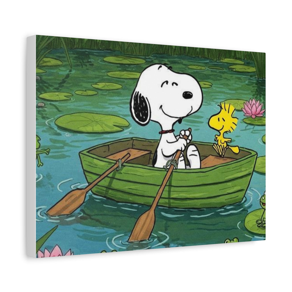 Snoopy Rowboat Canvas
