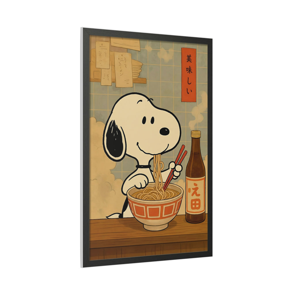 Snoopy Eating Ramen Canvas
