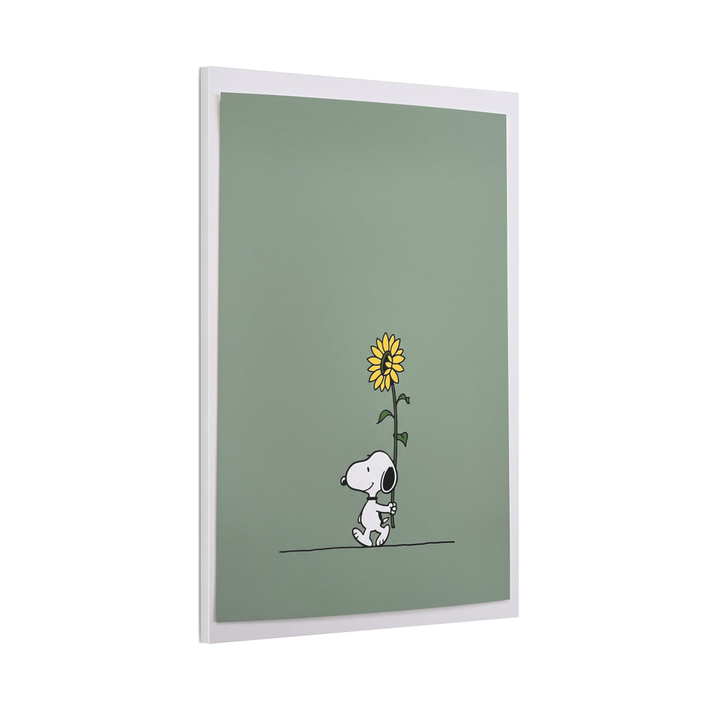 Snoopy With Sunflower Canvas