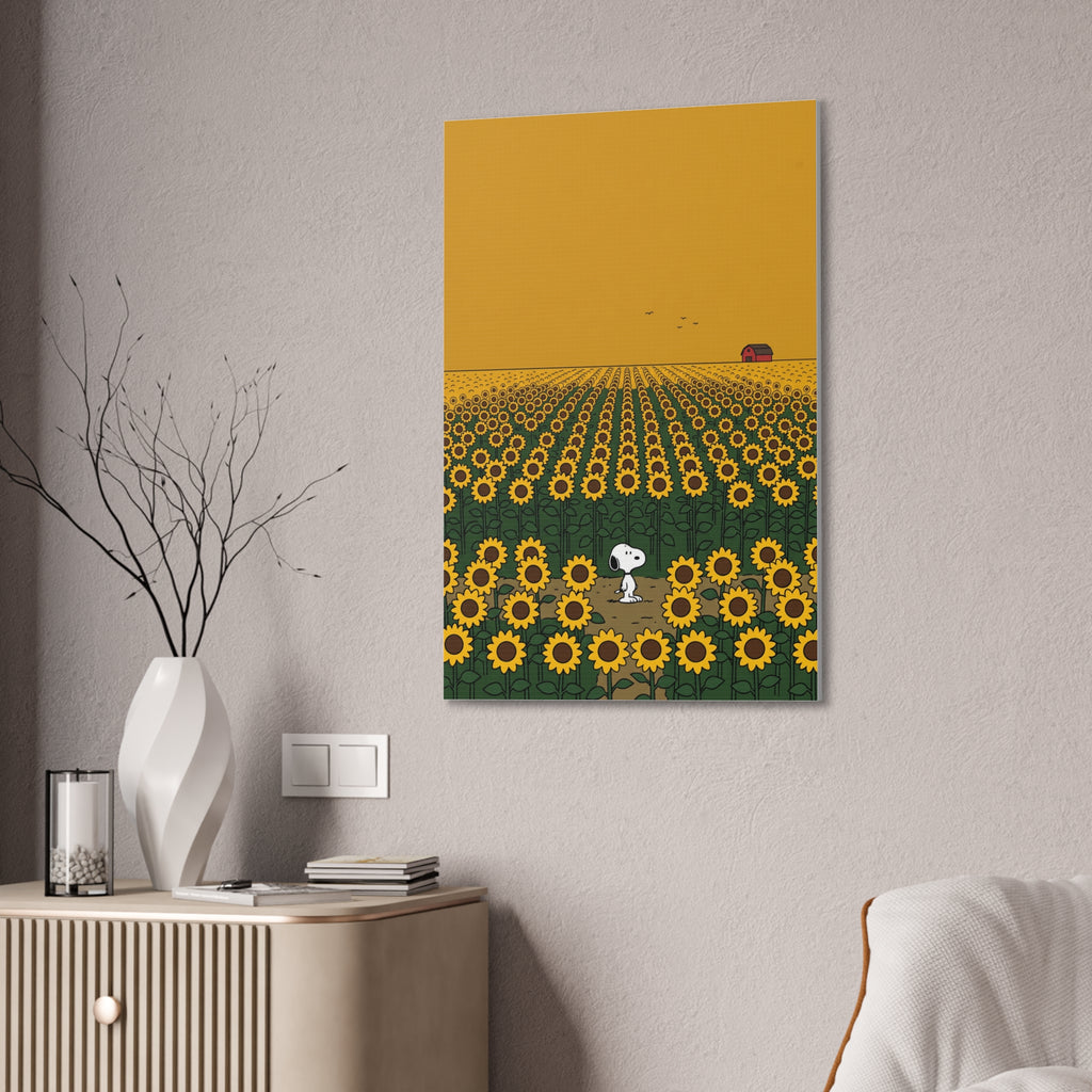 Snoopy in Sunflower Field Canvas