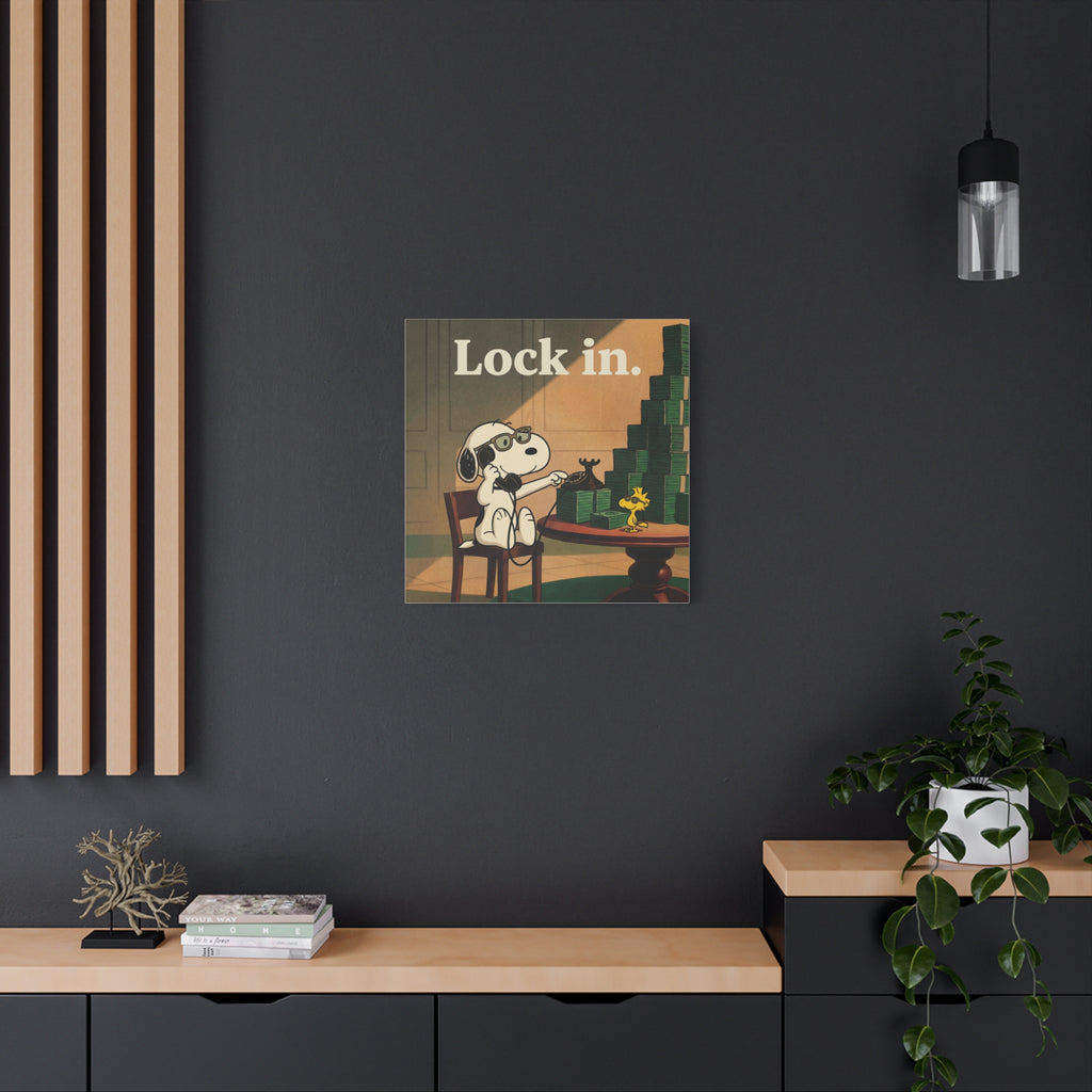 Lock In Snoopy Canvas