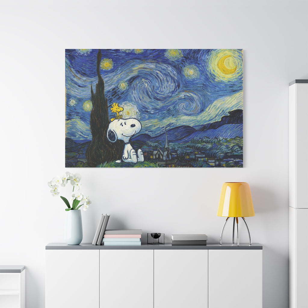 Snoopy Starry Sky Canvas