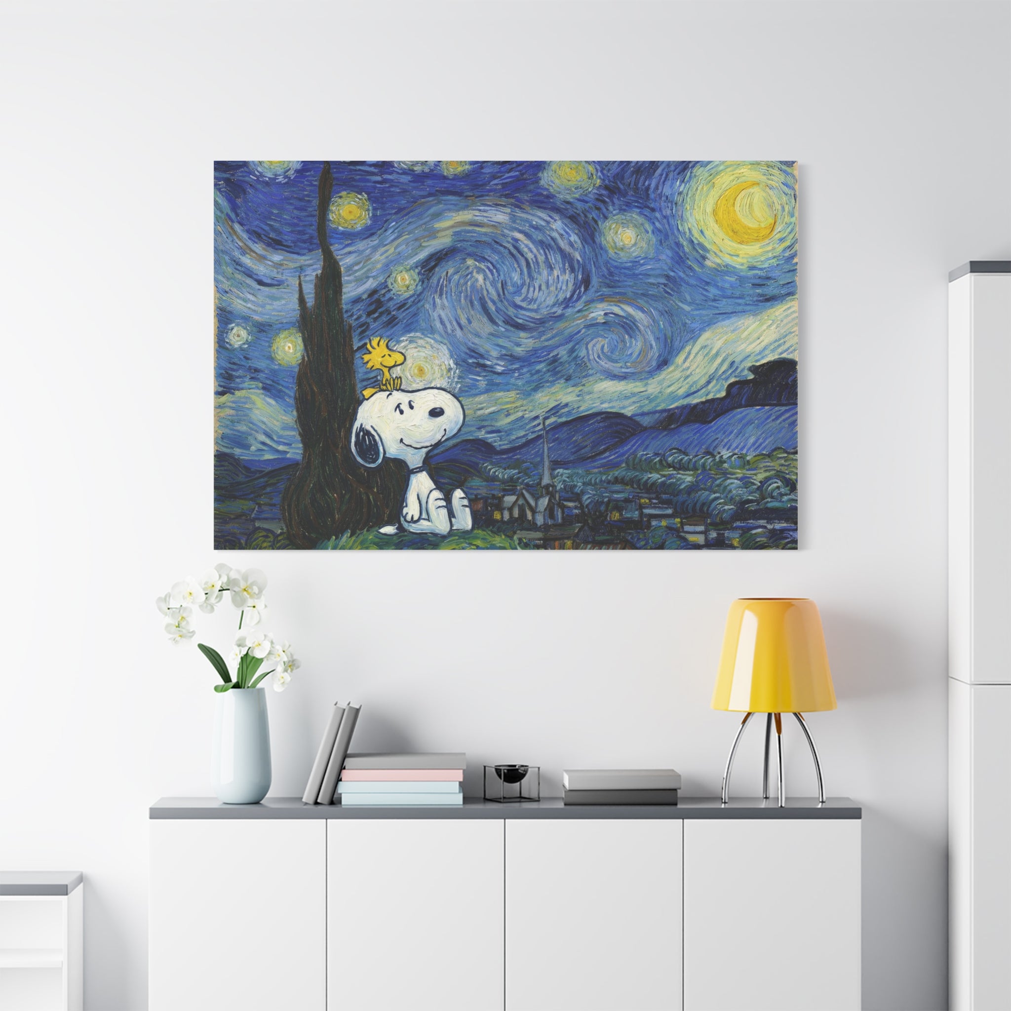 Snoopy Starry Sky Canvas