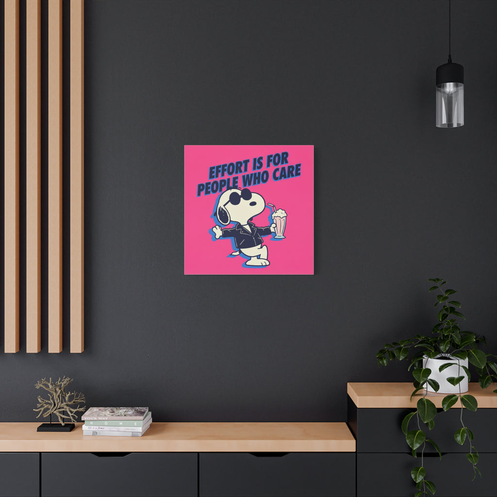 Snoopy Effort Quote Canvas