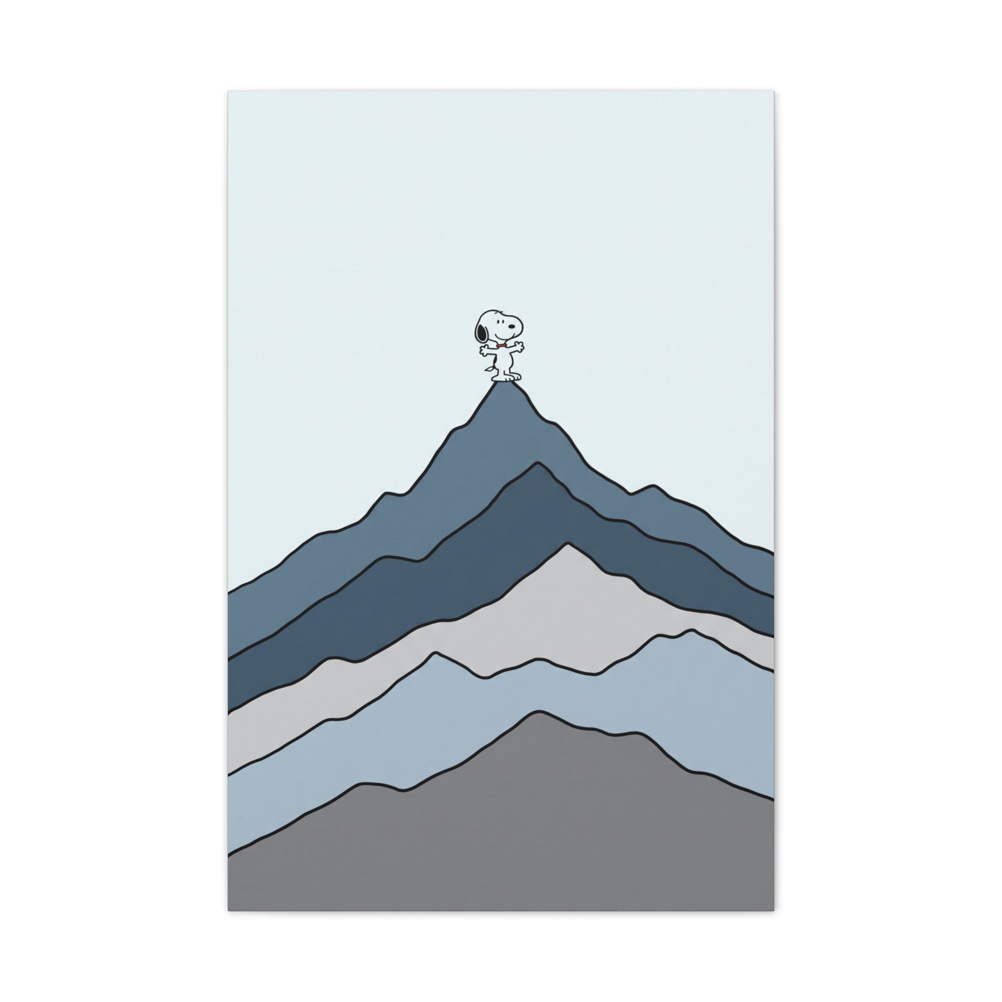 Snoopy on Mountain Canvas