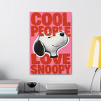 Cool People Love Snoopy Canvas