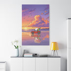 Snoopy Surf Sunset Canvas