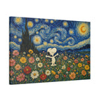 Starry Floral Field Canvas
