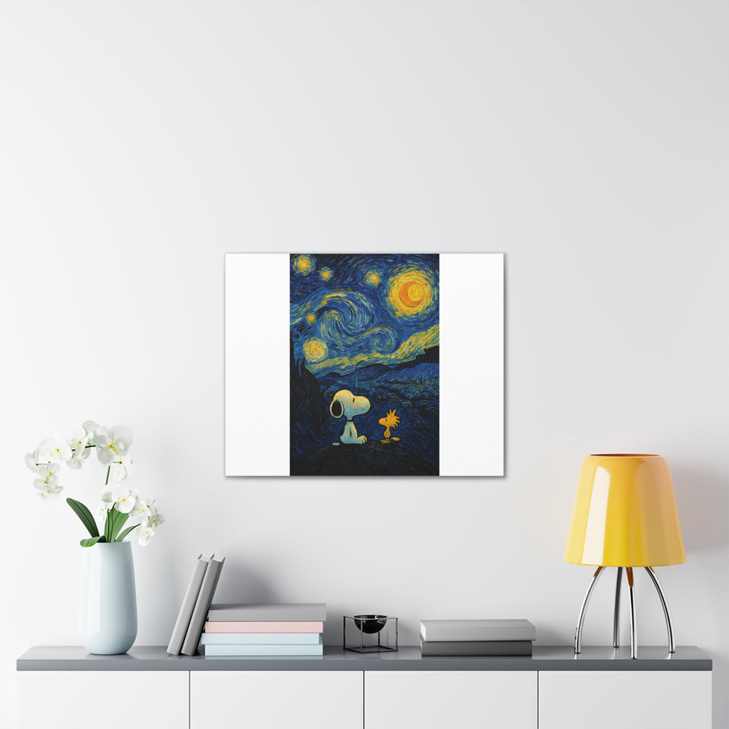 Snoopy Paris Autumn Canvas