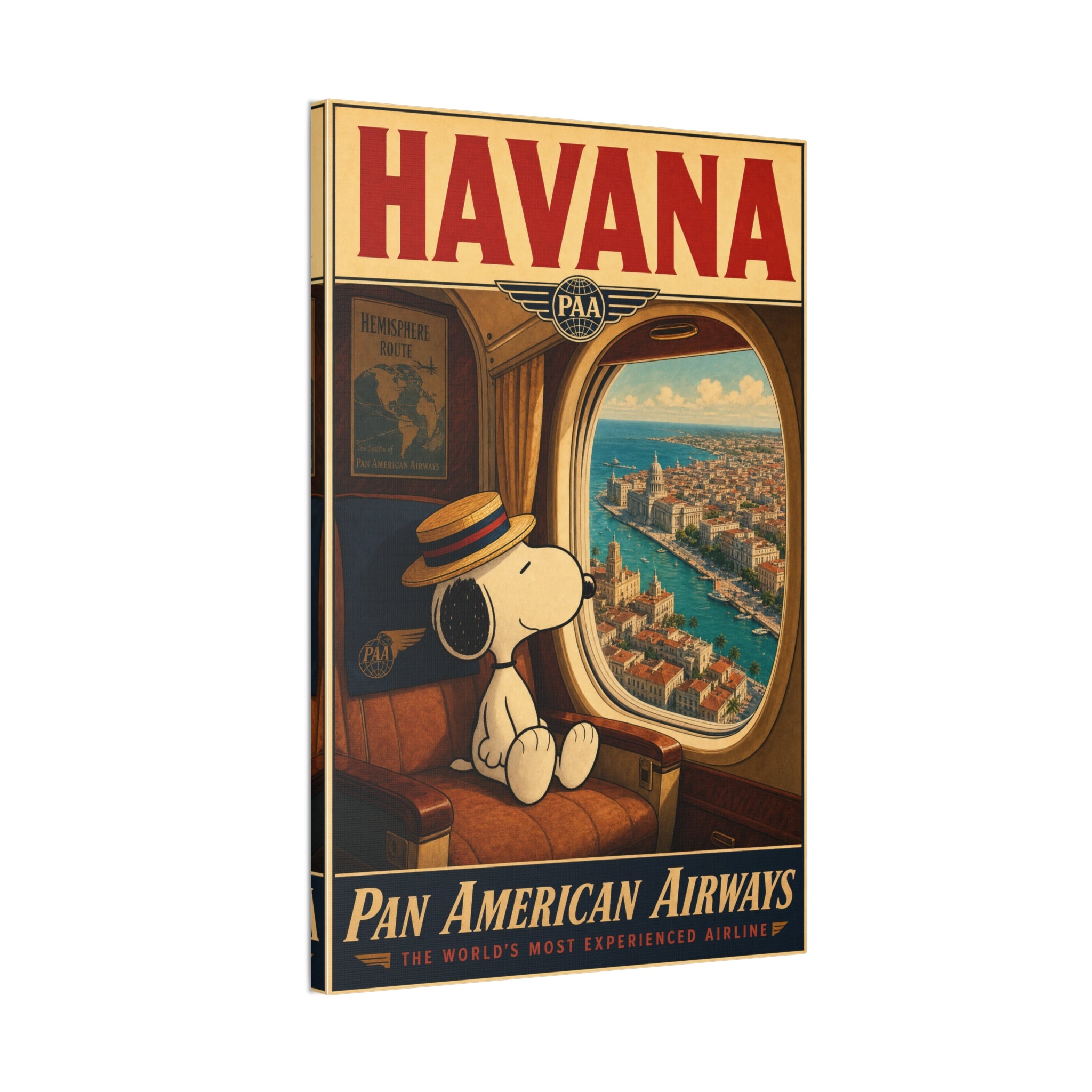 Snoopy Havana Poster Canvas