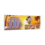 Surfing Snoopy Matte Canvas