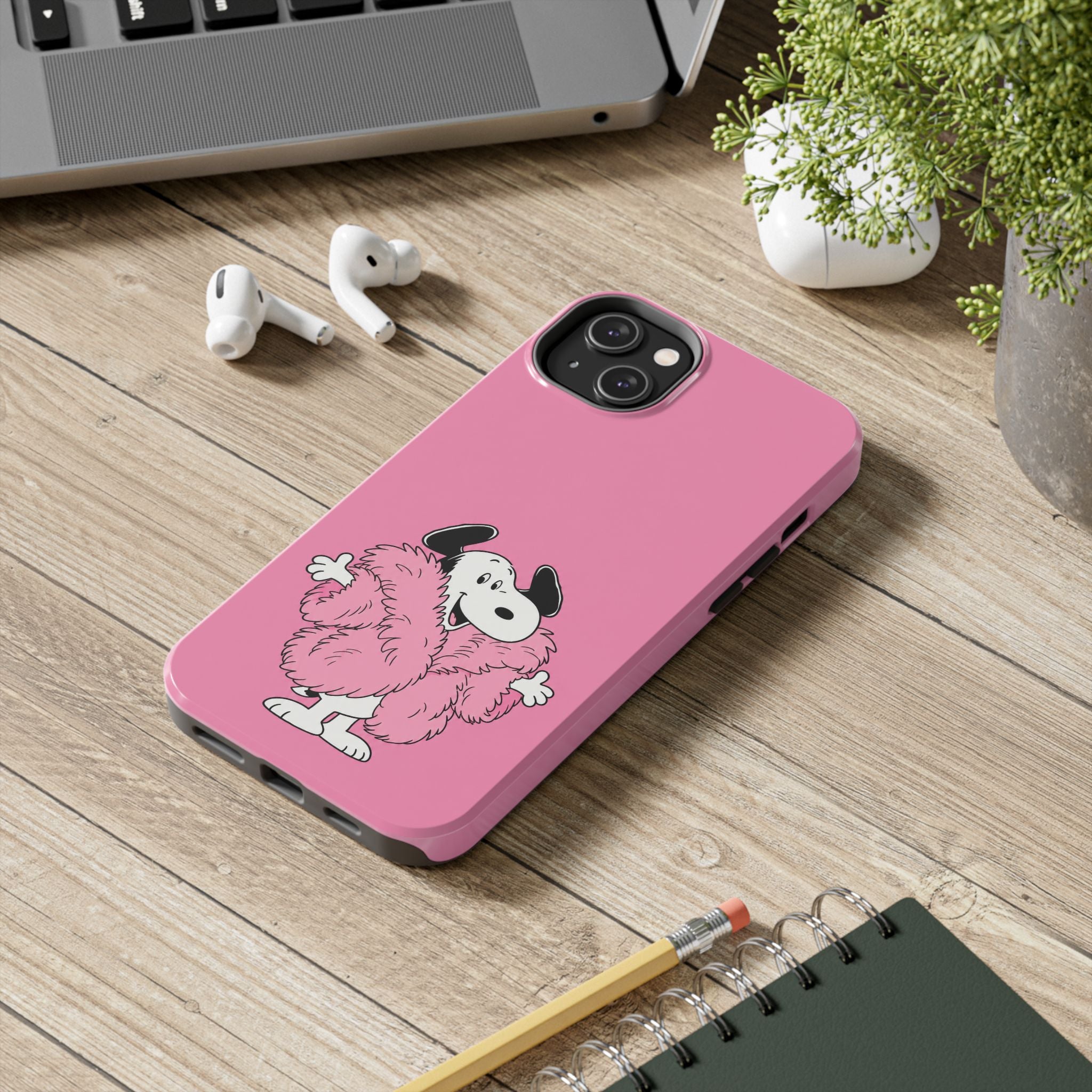 Pink Fuzzy Coat Case