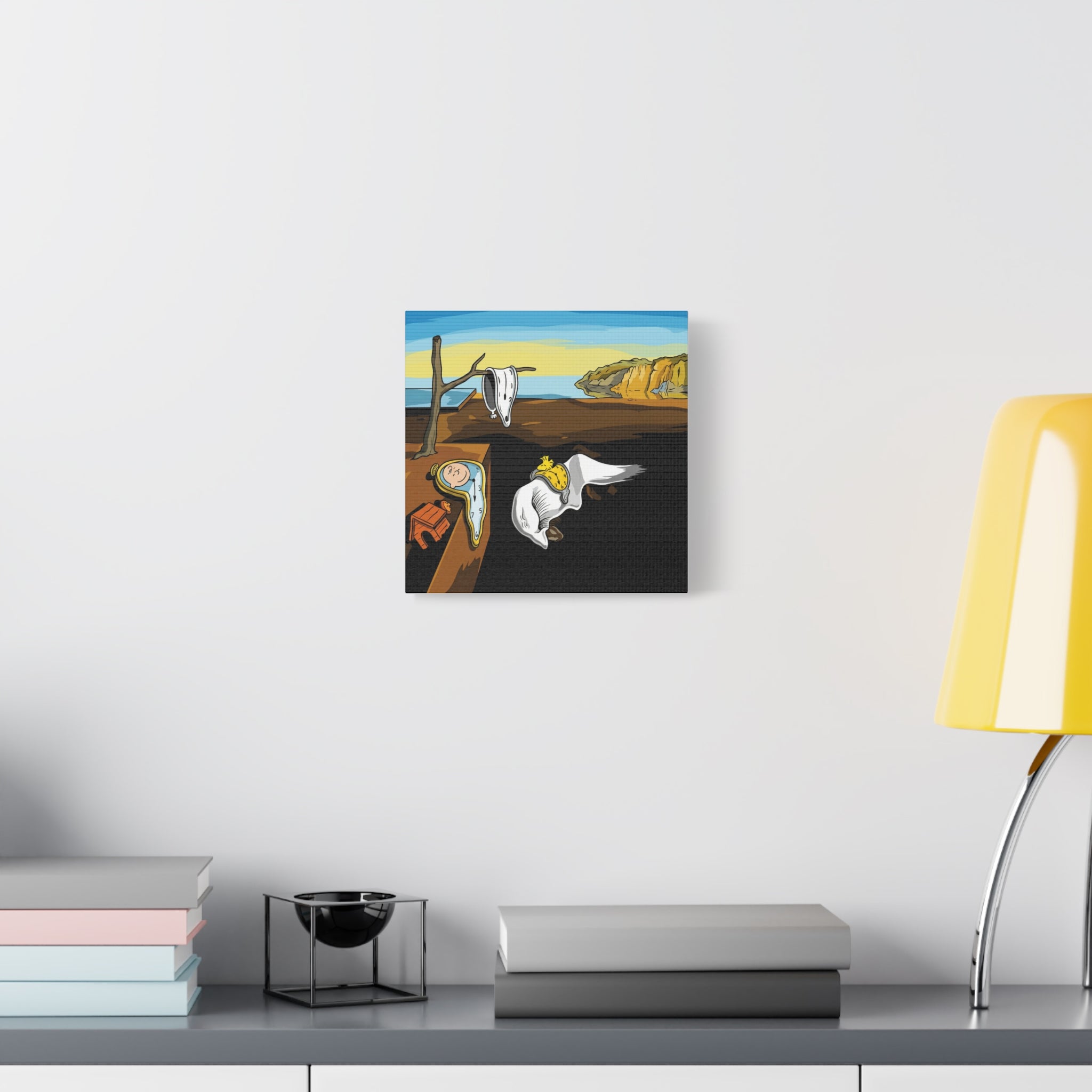 Melting Clocks Snoopy Canvas