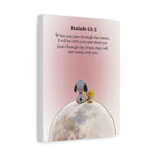 Isaiah 43:2 Snoopy Canvas