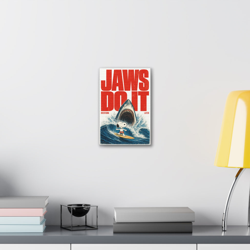 Shark Surf Illustration Canvas