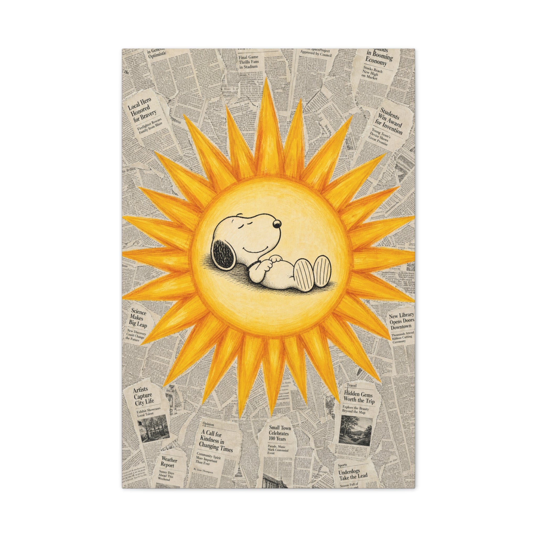 Snoopy Sun Canvas