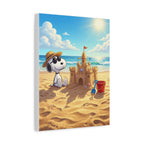 Snoopy At Beach Canvas