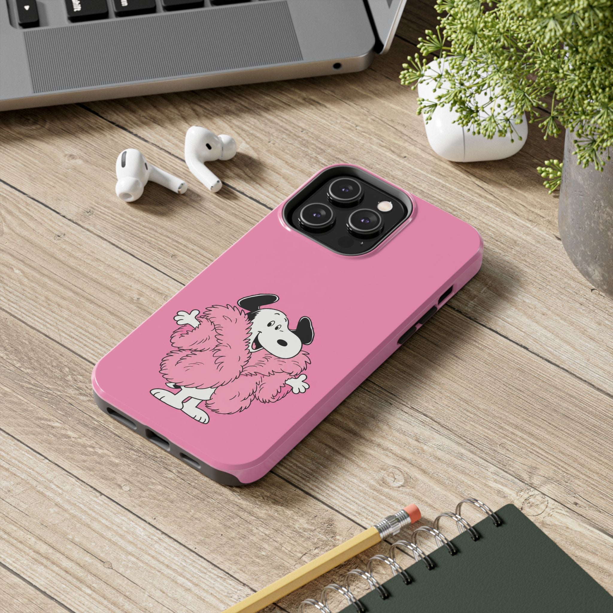 Pink Fuzzy Coat Case