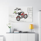Biker Dog Matte Canvas