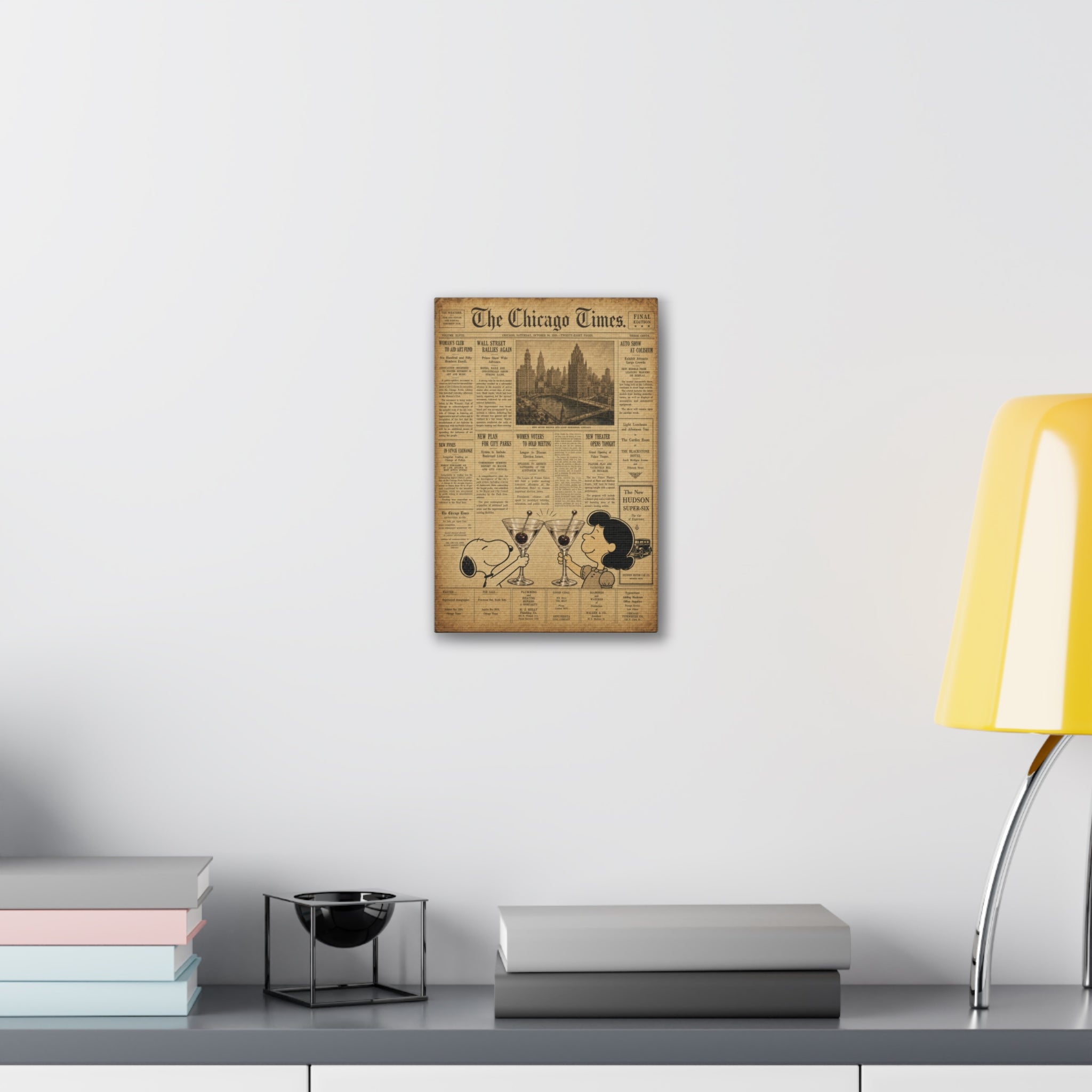 Peanuts Vintage Newspaper Canvas