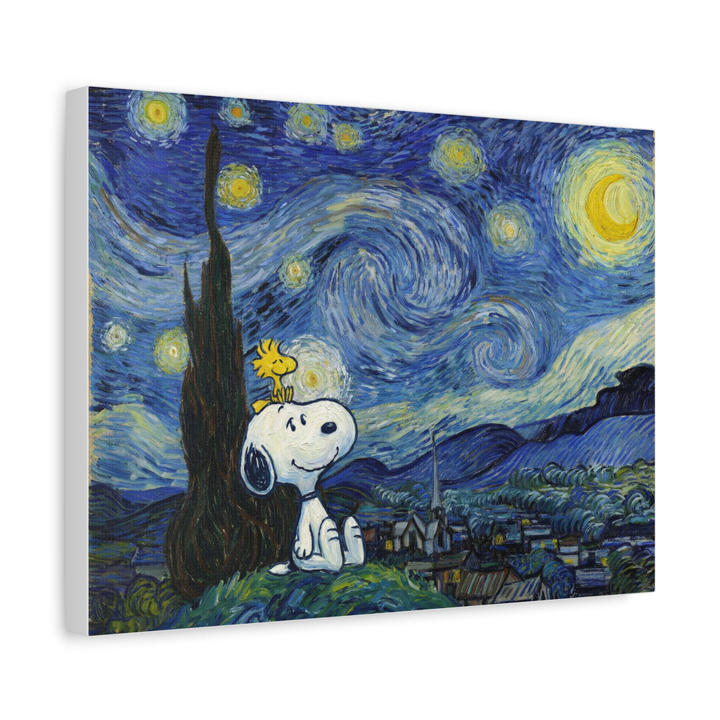 Snoopy Starry Sky Canvas