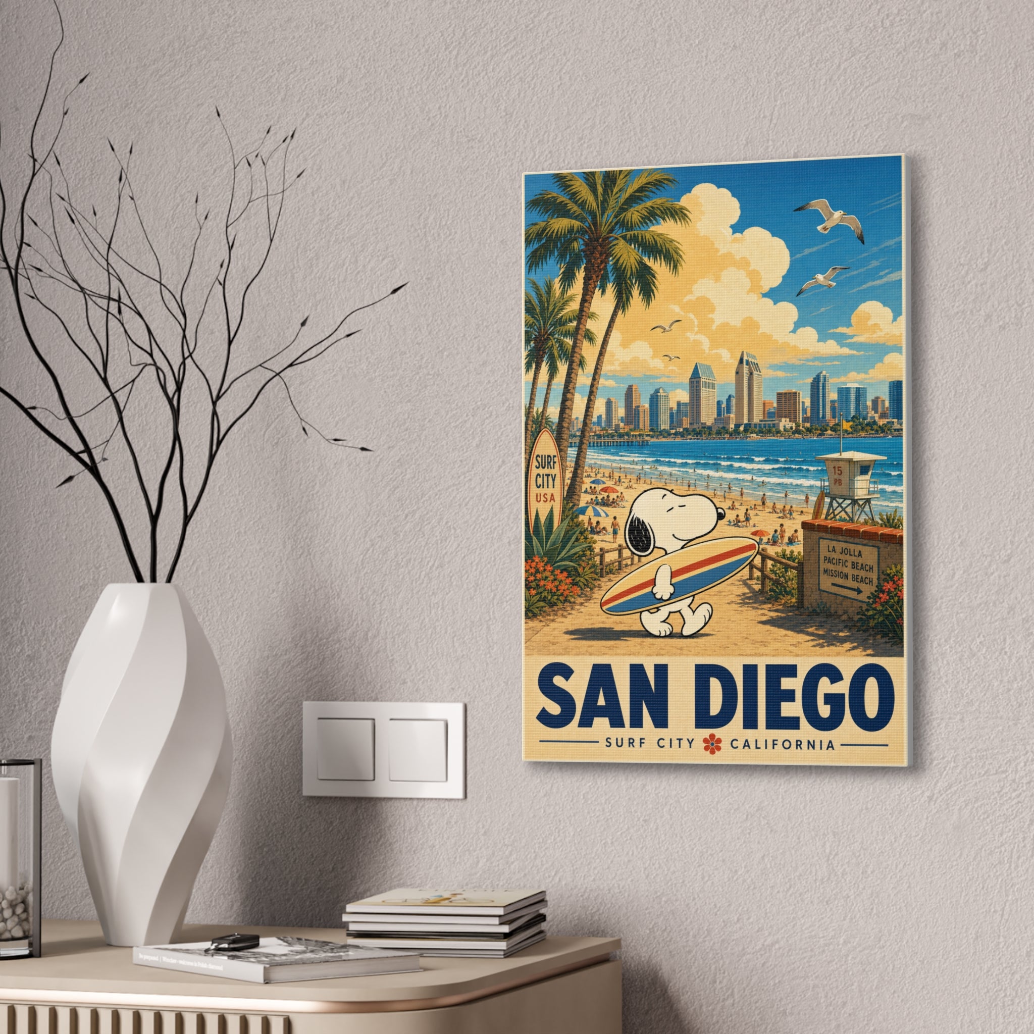 Snoopy San Diego Canvas