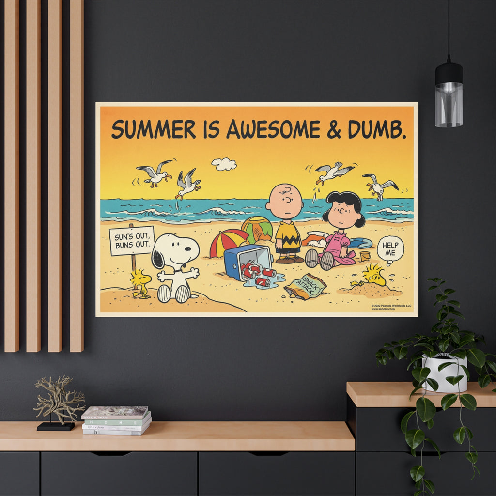 Summer Awesome And Dumb Canvas