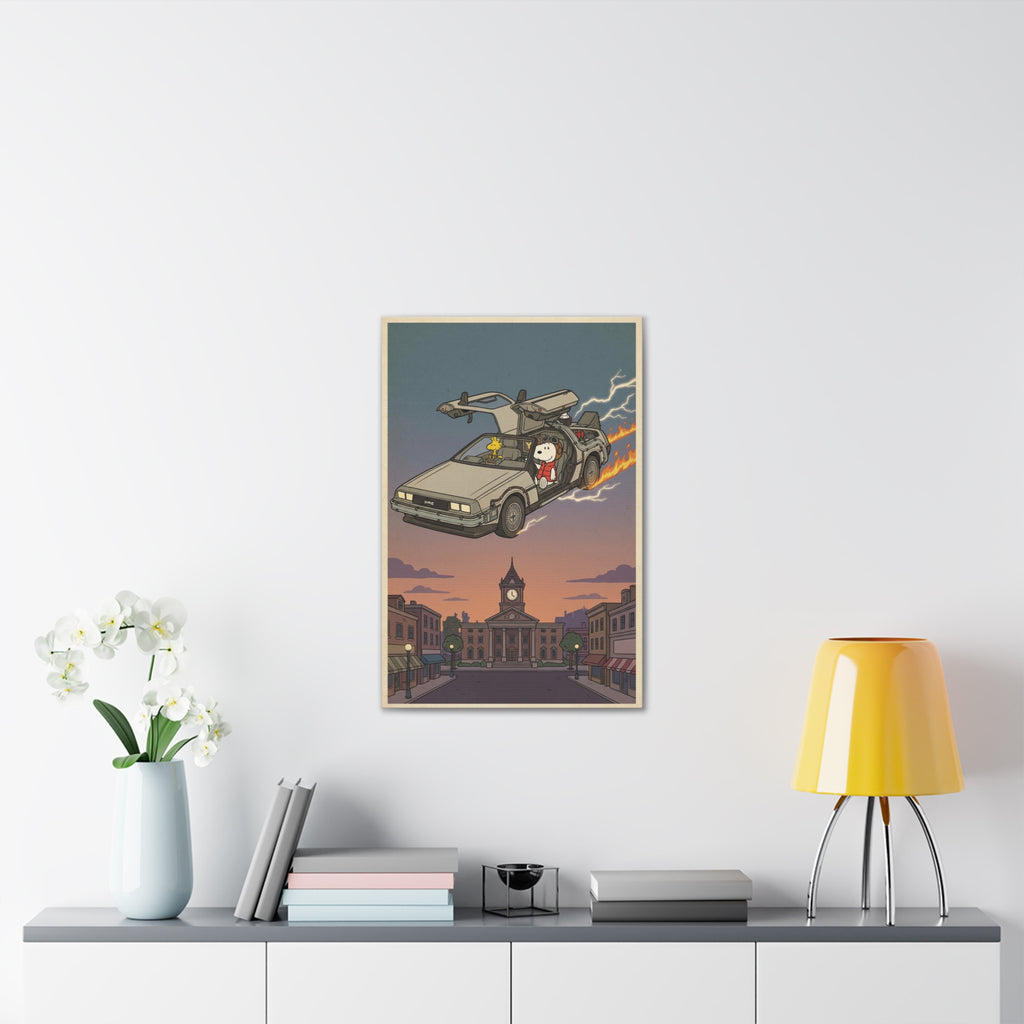 Time Traveling Dog Canvas