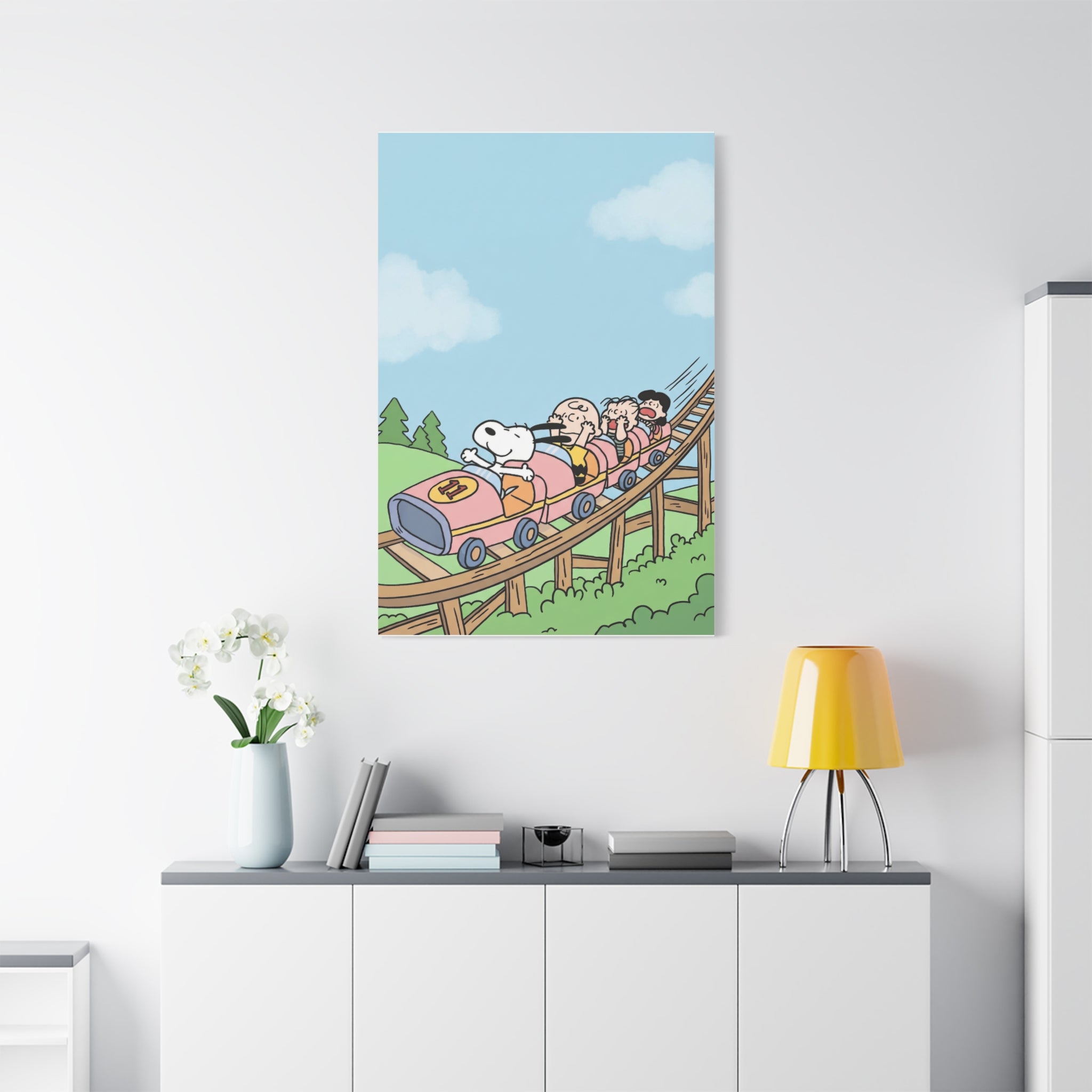 Snoopy Roller Coaster Canvas